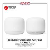 GOOGLE NEST WIFI 2 PACK / 1 YEAR GOOGLE SINGAPORE WARRANTY