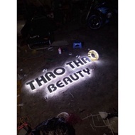 Processing and cutting aluminum mica letters, box letters, light letters, led lights, embossed lette