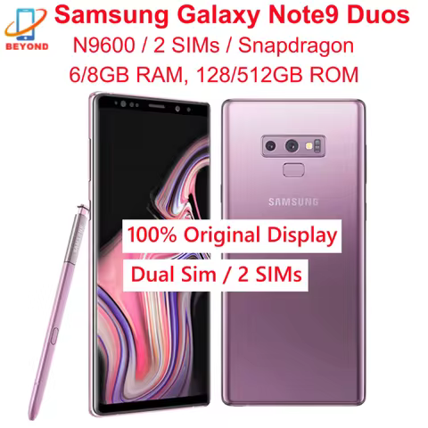 Samsung Galaxy Note9 Note 9 Dual Sim N9600 6.4" 128GB ROM 6GB RAM Octa Core NFC Snapdragon Original 