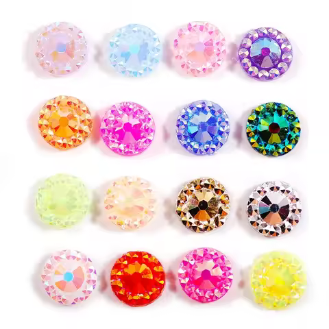 Wholesale 4/5/6mm AB Wedding Design Resin Flatback Rhinestone For Glamour Nail Jewelry DIY Decoratio