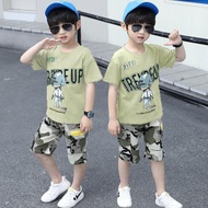 TUmama boys summer clothes Childrens suits 2022 teenagers Handsome short sleeves in summer boy two p