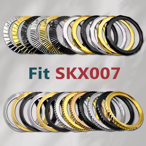PVD Gold Silver Black Watch Cases Bezel Rims Fits Seiko SKX007 SKX009 SKX011 SRPD Watch Repair Repla
