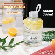 LaVida Mini Water Bucket Tumbler Creative Mineral Water Bottle 700ml 500ml