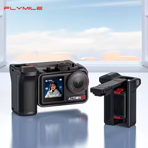 Flymile Camera Handle Xplorer Grip with Shutter Button for DJI Action 5 Pro Vlgo Video Accessories C