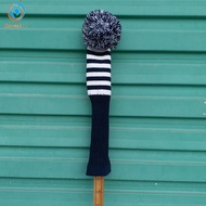 Dovewill 1 Piece White Knit Stripes  Golf Club Head Cover Set Kopfbedeckung    Hybrid Wood