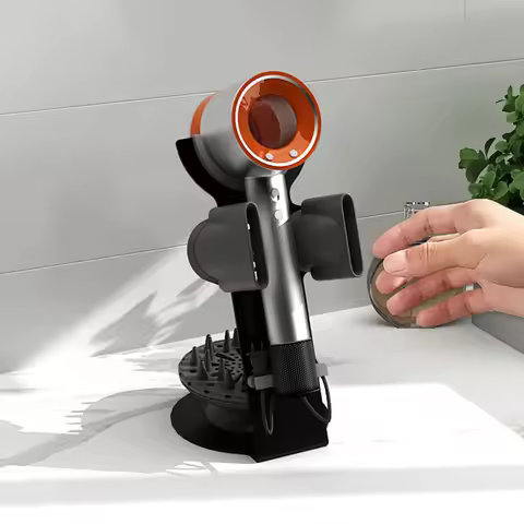 Hair Dryer Holder Stand for Dyson Hair Dryer Bracket Power Plug Holder Bathroom Organizer for Dyson 