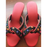 Cross Strap Nyonya Beaded Shoes