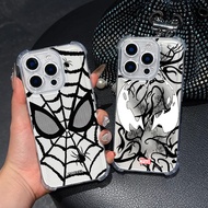 Spierman Marvel Spider-Man Venom Clear Phone Case For Samsung A57 A37 A56 5G A55 A54 A53 A17 A16 A15