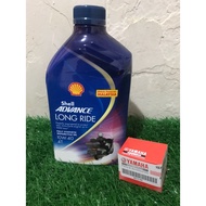 SHELL 4T-10W/40(LONG RIDE)(FULLY SYNTHETIC)+YAMAHA OIL FILTER