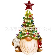Christmas Tree Dwarf Battery Luminous Resin Dwarf Christmas Tree Light Ornaments Cute Ornaments 8 * 