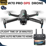 W70 Pro GPS Rc Fpv Drone With Dual Camera Dron Drones Deron Control GPS 5KM Jarak Jauh Murah Besar F