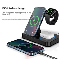 30W 4 In 1 Foldable Wireless Charger Stand Dock Fast Charging Station For Iphone 14 13 11 12 Pro Max Airpods 3 Pro Iwatch 7 6 SE