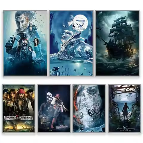 P-Pirates Of The C-Caribbean The Curse Of The Black Pearl Poster HD Anime Hot Theme Singer/OST/Movie