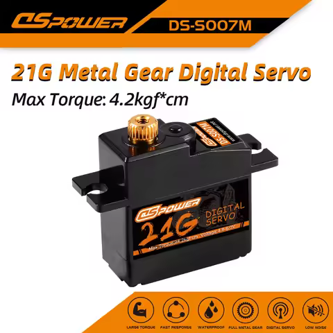 DSpower 21g Metal Gear Mini Servo 4.2KG 17g Servo for 1:18 1:16 RC Car Slash E-Revo 144001 C24 D12 M