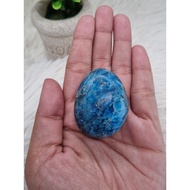 Blue Apatite Crystal Palm Stone - Blue Apatite Healing Crystal - Blue Apatite Gallet - 16