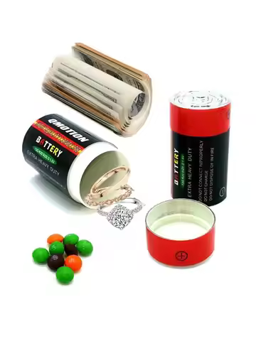 Sight Secret Safe Pill Box Container Simulation Battery Hidden Money Coins Container Secret Case sto