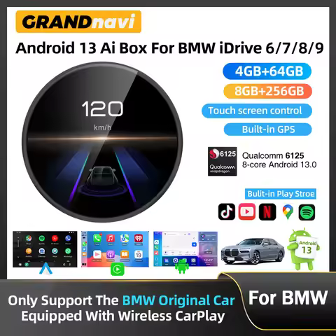 Android 13 AI Box QCM6125 For BMW Cars Wireless CarPlay For BMW ID6 ID7 ID8 ID9 Touch Screen 4G WIFI