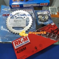 EX5 14-36 rantai 428x100 RK-M RKM Honda ex5 dream wave100 lame sym E-bonus 428 rantai set sprocket chain set