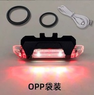 USB充電單車尾燈 爆閃夜騎安全警示燈 高亮防水 單車配件- 紅白光OPP袋裝 均碼