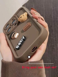 1入組可愛熊貓圖案咖啡杯造型的手機保護殼,適用於 Iphone 系列手機（11/13/12/14/15 Pro Max,14/15 Plus）,韓國卡通保護套