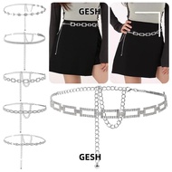 GESH Rhinestone Waist Chain Belt, ​Adjustable Fit​ ​Elegant Design​ ​Sparkly Crystal Belt​, Glamorou
