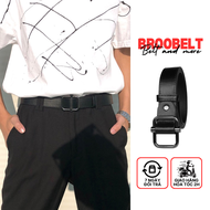 Thắt lưng nam nữ Broobelt bản nhỏ 3cm màu đen dây nịt da ulzzang Hàn Quốc không cần lỗ bấm