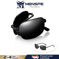 MENSPE kacamata  pria polarized Kacamata lipat Baru Hitam Fashion Sunglasses UV400 Anti Silau Sun Gl