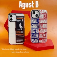 SUGA Agust D Tour Ticket BTS-7 Phone case For iPhone 15 PROMAX 15PLUS 14 13PROMAX 13Mini 12mini 14Promax 14pro 14Plus X XS XSMAX 11 Pro 11Promax 12PRO  Anti Shock Cover Min yoongi