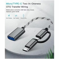 2 IN 1 MICRO TO TYPE C MULTIFUNCTIONAL OTG CABLE / 2 IN 1 MICRO OTG CONNECTOR - TYPE C