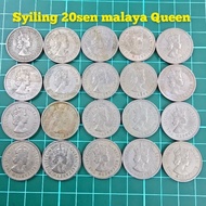 (B71) syiling malaya 20sen duit syiling lama mata wang lama kedai duit lama jual beli duit lama bara