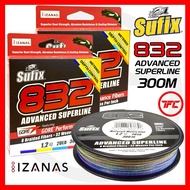 SUFIX 832 Advance Superline Multicolor 300M Braided Line Braid X8 8X PE Braided Fishing Line
