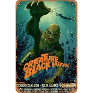 Creature from The Black Lagoon Movie Poster Horror Film Sign Vintage Metal Tin Sign for Bars,Cafes,P