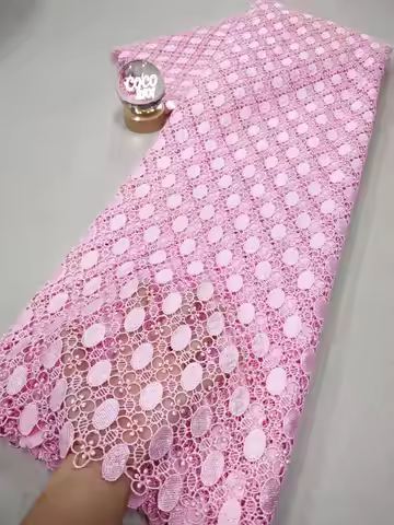 2026 High-Quality Nigerian Tulle Lace Fabric for Wedding Dress Embroidery Sequins Party Guipure Chif