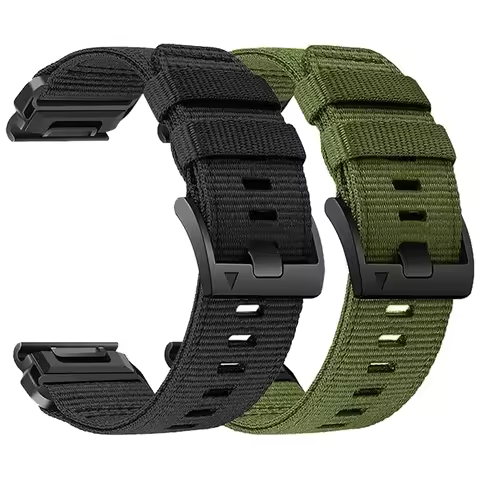 QuickFit 22mm 26mm Nylon Braided Strap For Garmin Tactix 8 7 Pro Delta Bravo/Forerunner 970 965/Feni