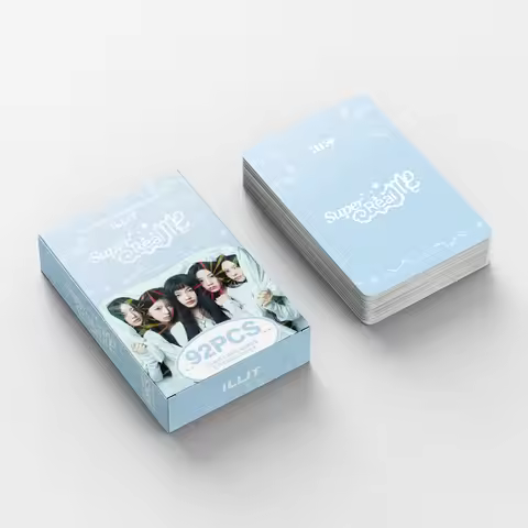 K-pop girl group Small Card album SUPER REAL ME merchandise photo cards, 92 double-sided lomo cards 
