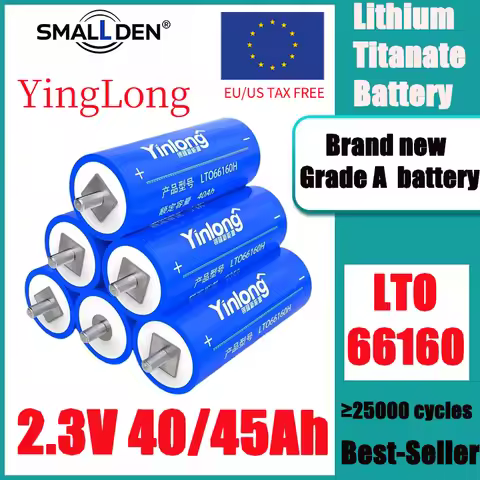 6/12/18/24pcs 2.3v 45ah 40ah Yinlong LTO 66160 Lithium Titanate Battery DIY12V 24V 48V Solar Storage