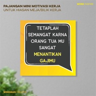 WORK INSPIRE | Cute Mini Motivational Work Display - For Desk Decoration Work Room/