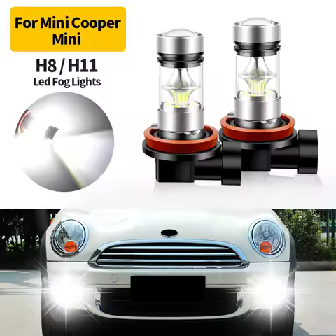 2pcs 12V LED 100W white H8 H11 H16(JP) Car Front Fog Lights LED Lamp Bulb For BMW Mini R50 R53 R56 F