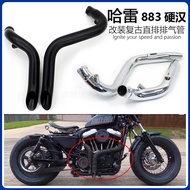 [2025NEW] Harley Motorcycle 883 Exhaust Pipe Modification 1200 48 XL883N Straight Out Dual Outlet Ex