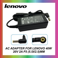 LENOVO 40W ADAPTER 20V 2A (5.5X2.5)-F5 for lenovo IdeaPad S9