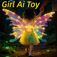 [Children Gift]Girl's Toy - Electric Moving Butterfly Wings - Rainbow Glowing Fairy Wings - Costume 