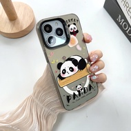 For Vivo Y19s Y16 Y17 Y15 Y11 Y18 Y04 Y03 Y03T Y12 Y15s Y15a Y17s Y02 Y02T Cute Panda Pattern Phone 