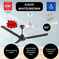 KDK 60" Regulator 3 Blades AC Motor Ceiling Fan K15V0 (TWIN PACK / 2 UNIT)