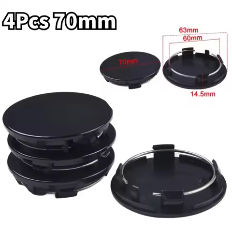 4Pcs 70mm Wheels Center Cap Hubcap Plastic Auto Wheel Center Cap Chrome ABS Wheel Hub Cover Silver B
