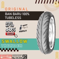 Ban Motor Matic Tubeless Swallow Thunder Ring 16 Ban Motor Nouvo Skywave Hayate Tubles Depan Belakang Sepasang Ring 16