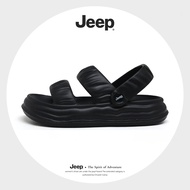 รองเท้าแตะผู้หญิง Jeep พื้นนุ่มสไตล์ลําลองรองเท้าส้นเตี้ยแพลตฟอร์มกันน้ําเหมาะสําหรับเยาวชนใช้ทุกวัน