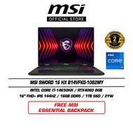 MSI Sword 16 HX B14VFKG-1082MY (16" FHD+ IPS 144Hz/i7-14650HX/16GB DDR5/1TB SSD/RTX4060/Win11/2Y)