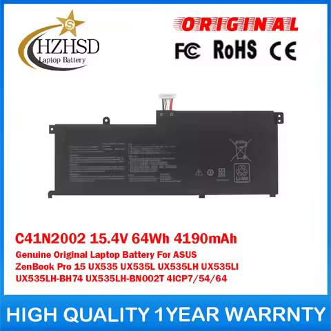 C41N2002 15.4V 64Wh 4190mAh Genuine Original Laptop Battery For ASUS ZenBook Pro 15 UX535 UX535L UX5
