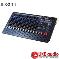 (FREE Wired Mic) DENN DFX-12ARB 8-Channel Powered Mixer