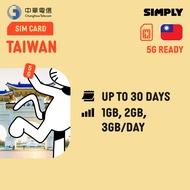 [Taiwan] 5-30 Days | 1GB/2GB/3GB/Day Data SIM Card | Registration Required